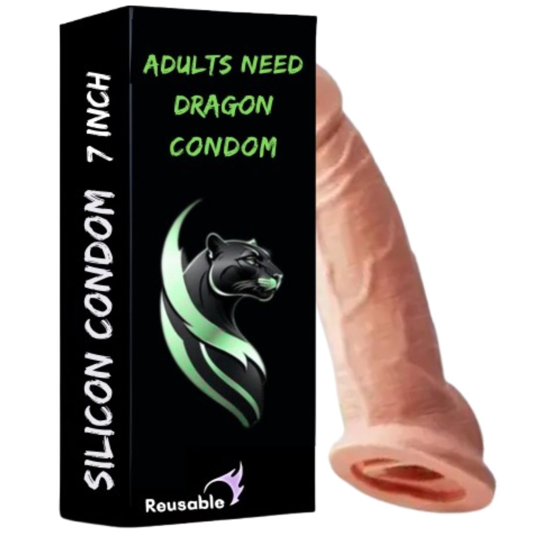 Reusable Condom 7 Inch Silicone Sleeve – Washable & Skin-Safe Reusable Condom 7 Inch Silicone Sleeve – Washable & Skin-Safe