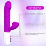 Rabbit vibrator with 3 thrusting rotating modes