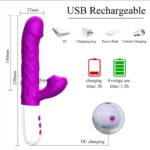 Rabbit vibrator with 3 thrusting rotating modes
