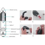 ERUN 3 Bead Silicone Anal Plug with Vibrations – Prostate Massager for Men and Women
