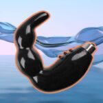 ERUN 3 Bead Silicone Anal Plug with Vibrations – Prostate Massager for Men and Women