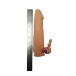 7.5 inch reusable silicone condom with rabbit vibrator