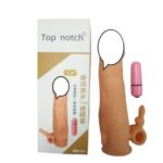 7.5 inch reusable silicone condom with rabbit vibrator