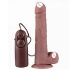 Chocolate Brown Realistic Vibrator Rotating Dildo
