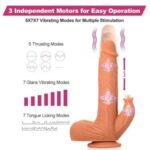 9.8" Vibrating Dildo Thrusting 5 Thrusting 7 Licking 360°Rotation 7 Vibration Modes