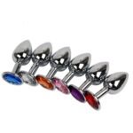Anal Butt Plug Stainless Steel+Crystal Jewelry Sex Toy For Women & Man