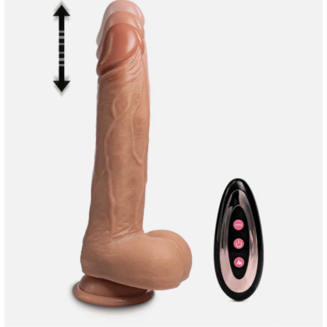 Heated 8" Realistic Dildo Up Down Technology Automatic Vibrating 10 Speed USB
