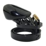 Maxbell Men Male Chastity Device Cage with 5 sizes Rings & Lock & Keys Black
