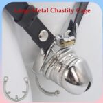Stainless Steel 37MM Large Chastity Cage Male Chastity Restraint Bondage