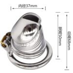 Stainless Steel 37MM Large Chastity Cage Male Chastity Restraint Bondage