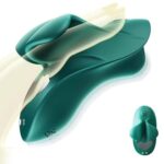 Liquid Silicone Finger Vibrator in Green with 8 Vibration Modes