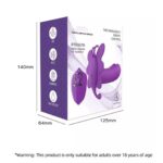 Remote control wearable butterfly vibrator for women – clitoral and G-spot stimulation sex toy in purple