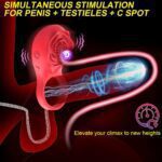 Red silicone rose vibrator cock ring for couples intimate play