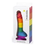 Rainbow Pride Dildo with Balls – Realistic Silicone Sex Toy