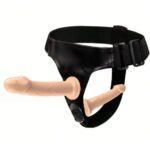 Utimi double strap-on dildo for lesbians with adjustable harness and dual dildos
